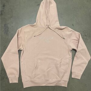 NWOT Chi Omega Light Pink Rhinestone Hoodie